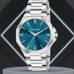 Provogue Men Brass Dial & Stainless Steel Straps Analogue Watch PR-GR015-BLU-CH-12