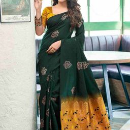 KALINI Floral Zari Art Silk Banarasi Saree-image-86