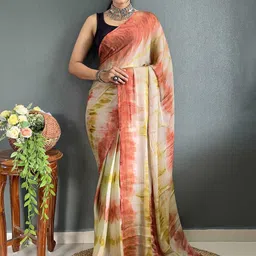 KALINI Tie and Dye Pure Chiffon Jamdani Saree-picture-15