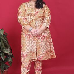 DIVASTRI Women Ethnic Motifs Printed Regular Kurta with Trousers-image-7