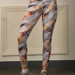 Soie  Women Printed High Waist Ankle-Length Sports Tights-image-70