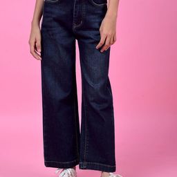 Crimsoune Club Girls Wide Leg Mid-Rise Jeans-image-49