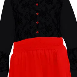 FELLAMO Colourblocked Georgette Fit & Flare Midi Dress image 2
