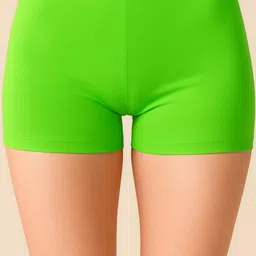 UllasPemium Women Pack Of 2 Green & Orange Mid Rise High Coverage Cotton Blend Boy Shorts-picture-26