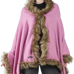 Solid Wool Blend Women Pink Stole-image-22