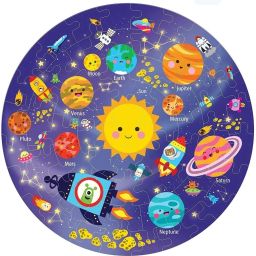 Creative Wooden Jigsaw Puzzle For Children 66Pcs (Solar System)-20