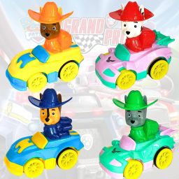Pup Buddies Rescue Team Action Figure Toys Set 4 Pc with Friction power Vehicles-31