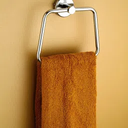Stainless Steel Chrome Finished Triangle shape Towel Ring Napkin Holder (Pack 1) 6 inch 1 Bar Towel Rod-25