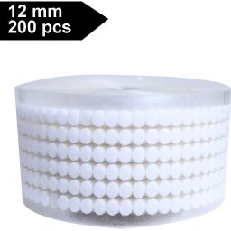 Self Adhesive Round Dot Hook and Loop Strips (12mm x 200 Pcs) | Stick-on Velcro-28