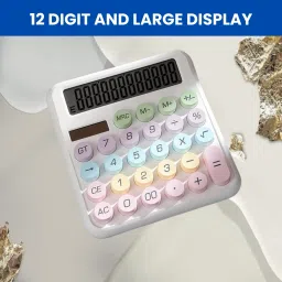Desktop Calculator, 12-Digit Large LCD and Large Buttons for Office, Homes O411 Basic Calculator-picture-0