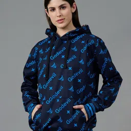 GO DEVIL Women Printed Hooded Sweatshirt-image-59