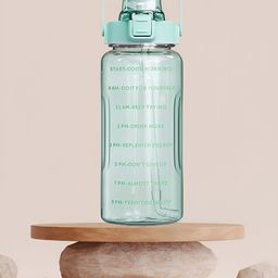 Myntra Elegant Homes Green & White Printed Water Bottle 2 L-picture-0