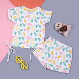 V-Mart Girls Printed T-shirt with Shorts-picture-24