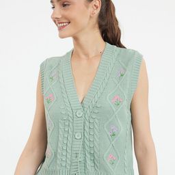 Trendyol Women Floral Crop Cardigan-image-66