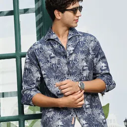 Campus Sutra Men Comfort Fit Floral Printed Spread Collar Cotton Casual Shirt-picture-27