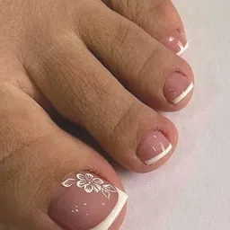 STYFY Set Of 24 Stick On Artificial Nails With Nail Buffer & Stick - Jasmine French-picture-5