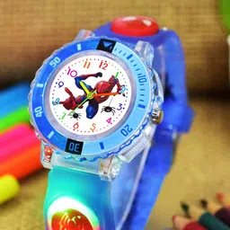 Shocknshop Boys Patterned Dial & Straps Analogue Watch 334 Spider Blue-31
