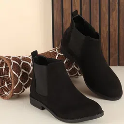 Carlton London Women Casual Block-Heeled Chelsea Boots-image-82