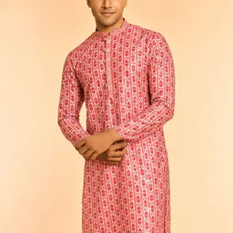 Diwas by Manyavar Men Woven Design Sequins Kurta-18