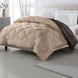 Doristyle Beige & Brown Microfiber Heavy Winter Single Bed Quilted Comforter-picture-30