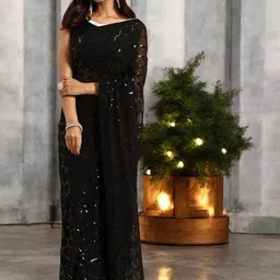 Blissta Embellished Sequinned Saree-picture-10