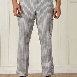 Thomas Scott Men Striped Straight Fit Trousers-image-26
