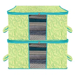 Kuber Industries Green Set of 2 Regular Swab Storage Organisers-47