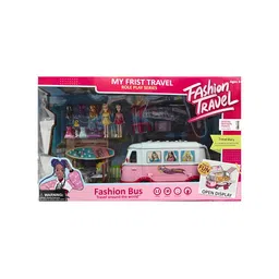 YK X Kids Doll With Bus Toy Set-image-1