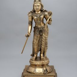 Exotic India Gold-Toned Prabhu Shri Ram Brass Showpiece-image-22