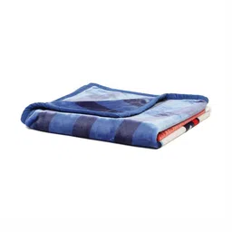 Monte Carlo Blue & Red Mild Winter 600 GSM Single Bed Blanket-image-90
