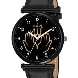 CSAMON Men Dial & Leather Straps Analogue Watch C34BLK Islamic NUM03 Chikani L_SH-12