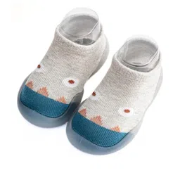 Neska Moda 6 To 12 Months Baby Boys & Girls Anti-Skid Silicon Sole Rubber Socks Shoes/ Booties (Toe to Heel Length - 12 cm, Grey, Mint)-image-68