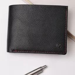 Van Heusen Men Textured Leather Two Fold Wallet-10