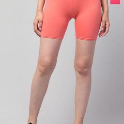 CKARFE Women Pack Of 2 Skinny Fit Cycling Sports Shorts-image-30
