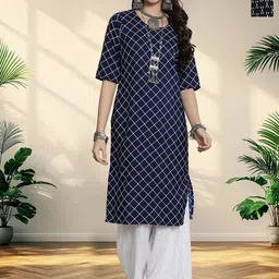 HERE&NOW Women Ethnic Motifs Printed Crepe Kurta Pack of-2-image-15