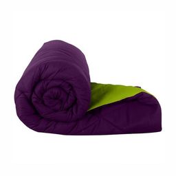 JP SHINE Lime Green & Purple Geometric Heavy Winter 210 GSM Double Bed Comforter-image-85