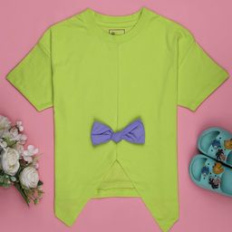V-Mart Girls Solid Cotton Round Neck T-shirt-picture-48