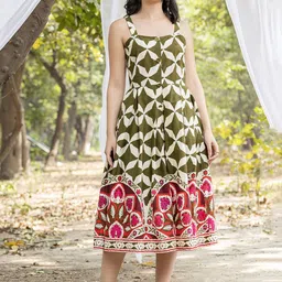 MABISH by Sonal Jain Floral Print A-Line Dress-image-54