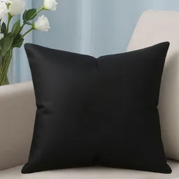 Aura Black Square-Shaped Microfiber Pre-Filled Cushion-1