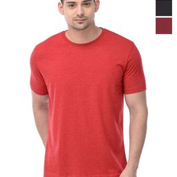 COLOR CAPITAL Unisex Pack Of 3 Solid Round Neck Cotton T-shirts-image-87