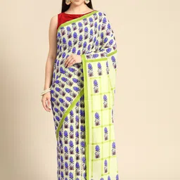 BUTA BUTI Ethnic Motifs Printed Pure Cotton Saree-image-92
