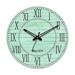 OLIVE TREE Blue & Black Printed Contemporary Wall Clock-39