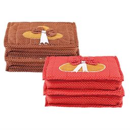 Kuber Industries Red Set of 4 Regular Jewellery Organiser Organisers-12