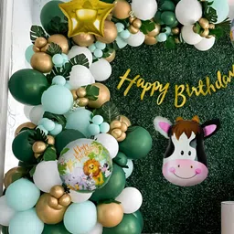 Special You 66-Pcs Green Cow Theme Birthday Party Decorations-image-91