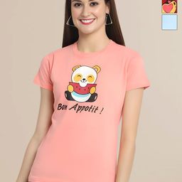 Mast & Harbour Women Typography 3 Printed Applique T-shirt-picture-27