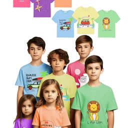 Toddylon Kids 6 Printed Applique T-shirt-41