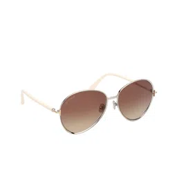 Tom Ford Women Oval with UV Protected Lens Sunglasses FT1028 59 16G-36