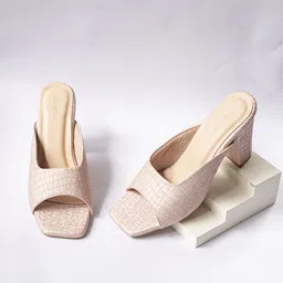 UrbanSway Women Textured Block Sandals-55