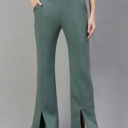 98 Degree North Mid-Rise Flared Front Slit Trouser-picture-29