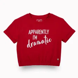 Gini and Jony Girls Typography Printed Cotton Crop Top-image-26